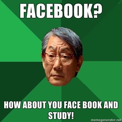 Facebook?  How about you face book and study?