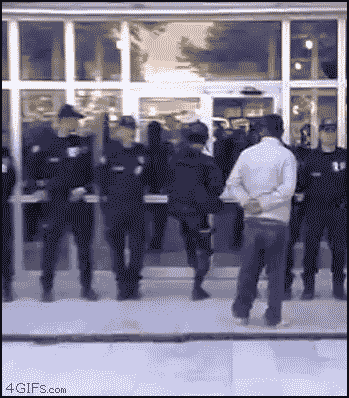 police door kick fail